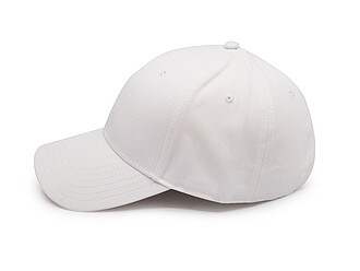 Šestipanelová kšiltovka z recyklovaných materiálů, bílá