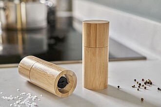 Set mlýnků na koření z bambusu, hnědá