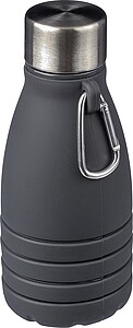 Silikonová skládací láhev 550 ml, černá