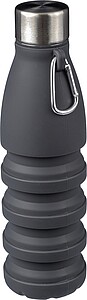Silikonová skládací láhev 550 ml, černá