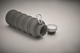 Skládací láhev 500ml, tmavě šedá