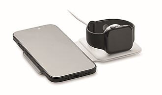 Skládací nabíječka 2v1 15W, bílá