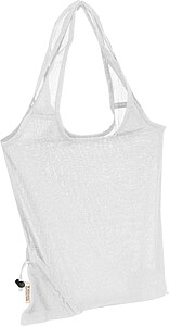 Skládací nákupní taška, bílá - taška s vlastním potiskem