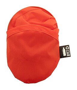 Skládací RPET polyesterové frisbee s pouzdrem, červená