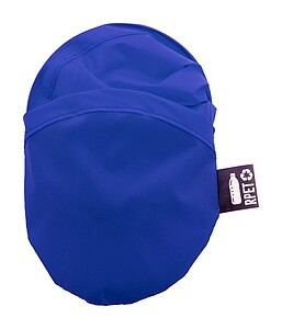 Skládací RPET polyesterové frisbee s pouzdrem, modrá