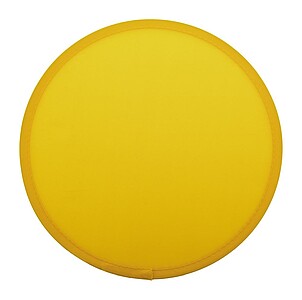Skládací RPET polyesterové frisbee s pouzdrem, žlutá