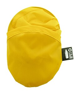 Skládací RPET polyesterové frisbee s pouzdrem, žlutá