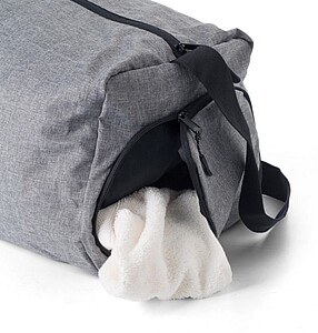 Skládací sportovní taška, 300D polyester, šedá