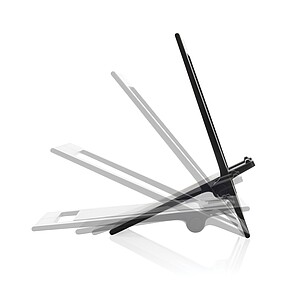 Skládací stojánek na telefon SnapStand z RCS recyklovaného plastu, černá - reklamní předměty