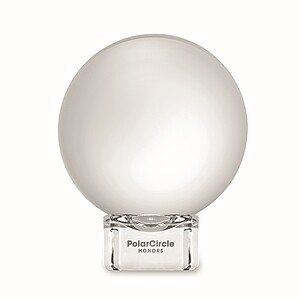 Skleněná cena ve tvaru koule, transparentní