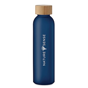 Skleněná láhev na pití, 500ml, matný povrch, modrá
