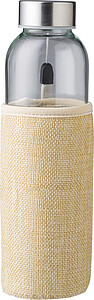 Skleněná láhev na pití 500ml s jutovým rukávem