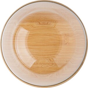 Skleněná salátová mísa, středně hnědá