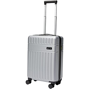 Skořepinový palubní kufr na kolečkách, stříbrný