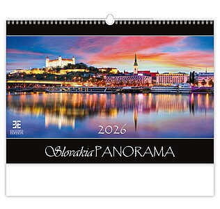Slovakia Panorama 2026, nástěnný kalendář, prodloužená záda - reklamní kalendáře