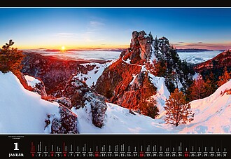 Slovakia Panorama 2026, nástěnný kalendář, prodloužená záda