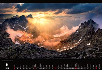 Slovakia Panorama 2026, nástěnný kalendář, prodloužená záda