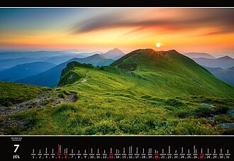 Slovakia Panorama 2026, nástěnný kalendář, prodloužená záda