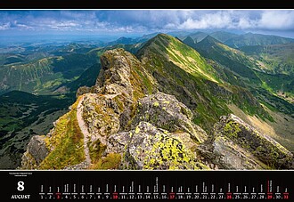 Slovakia Panorama 2026, nástěnný kalendář, prodloužená záda