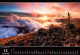 Slovakia Panorama 2026, nástěnný kalendář, prodloužená záda