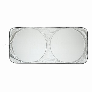 Sluneční clona na čelní sklo automobilu, stříbrná - reklamní předměty