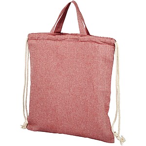 Šňůrkový batoh z recyklované bavlny, světle červená - batoh s potiskem