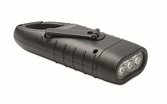 Solární svítilna s dynamem, černá