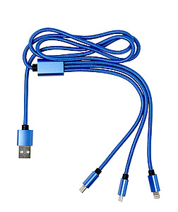 SORIALO Nabíjecí kabel 3v1, modrý - reklamní předměty