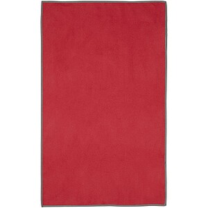 Sportovní ručník z RPET, 30x50cm, červený