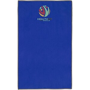 Sportovní ručník z RPET, 30x50cm, modrý