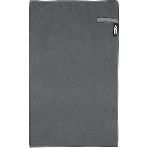 Sportovní ručník z RPET, 30x50cm, šedý