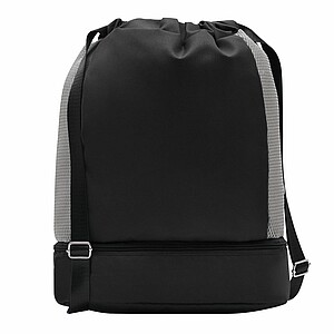 Stahovací batoh s pevným dnem, černý