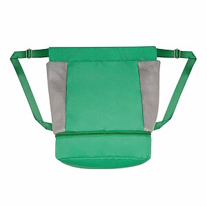 Stahovací batoh s pevným dnem, světle zelený