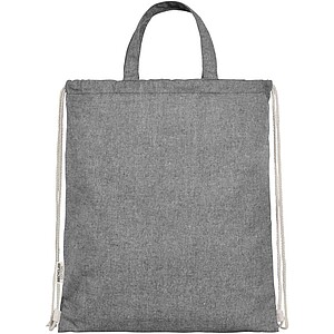 Stahovací batoh s uchy, z recyklované bavlny a polyesteru, šedá
