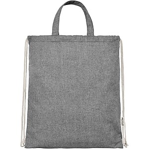 Stahovací batoh s uchy, z recyklované bavlny a polyesteru, šedá