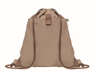 Stahovací batoh z recyklované bavlny, béžová