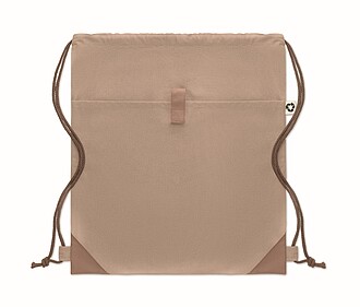 Stahovací batoh z recyklované bavlny, béžová