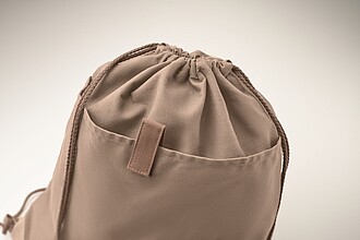 Stahovací batoh z recyklované bavlny, béžová