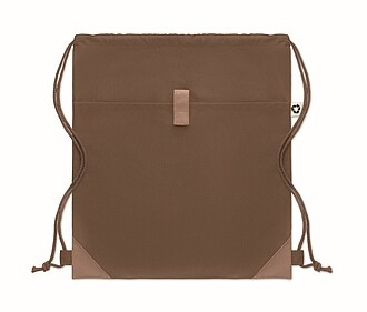 Stahovací batoh z recyklované bavlny, hnědá