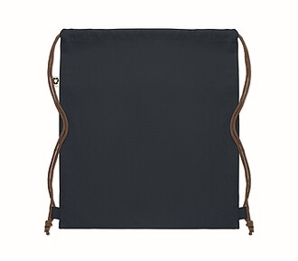 Stahovací batoh z recyklované bavlny, tmavá námořní modrá