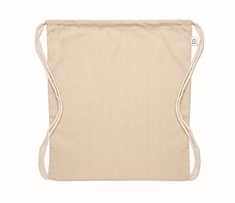 Stahovací bavlněný batoh, béžová - batoh s potiskem