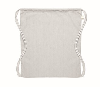 Stahovací bavlněný batoh, bílá