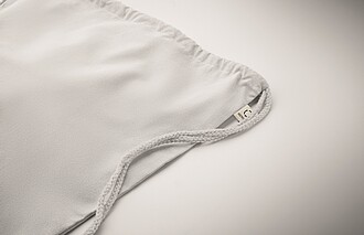 Stahovací bavlněný batoh, bílá