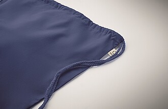 Stahovací bavlněný batoh, královská modrá