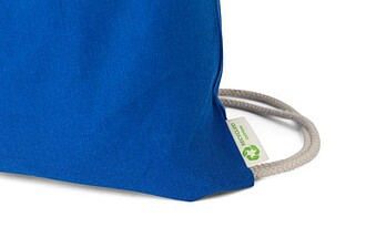 Stahovací bavlněný batoh, modrý