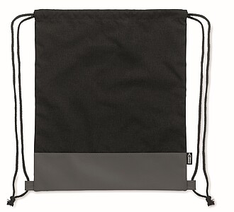 Stahovací RPET PU batoh, černá