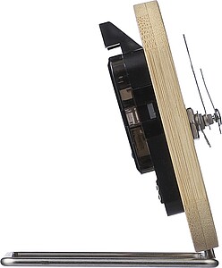 Stojací bambusové hodiny, hnědá