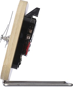 Stojací bambusové hodiny, hnědá