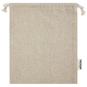 Střední dárková taška z recyklované bavlny, béžová