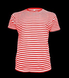 STRIPY Men Pánské námořnické tričko, barva bílá, červená L - reklamní trička